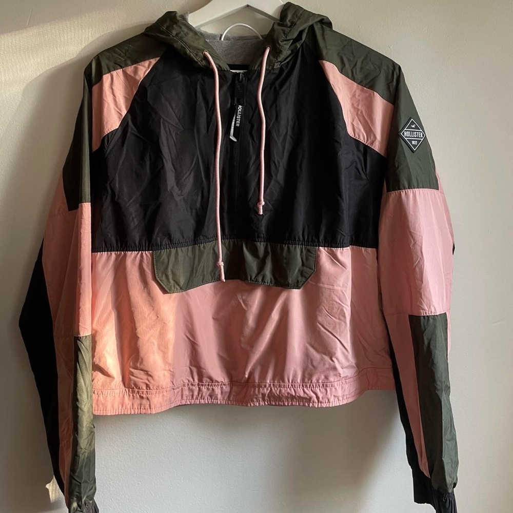 HOLLISTER Women's Pink and Black Jacket